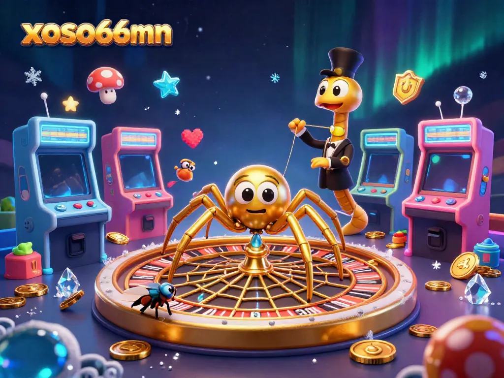 Experience thrilling bets with xoso66mn at a roulette wheel spun by animated characters.