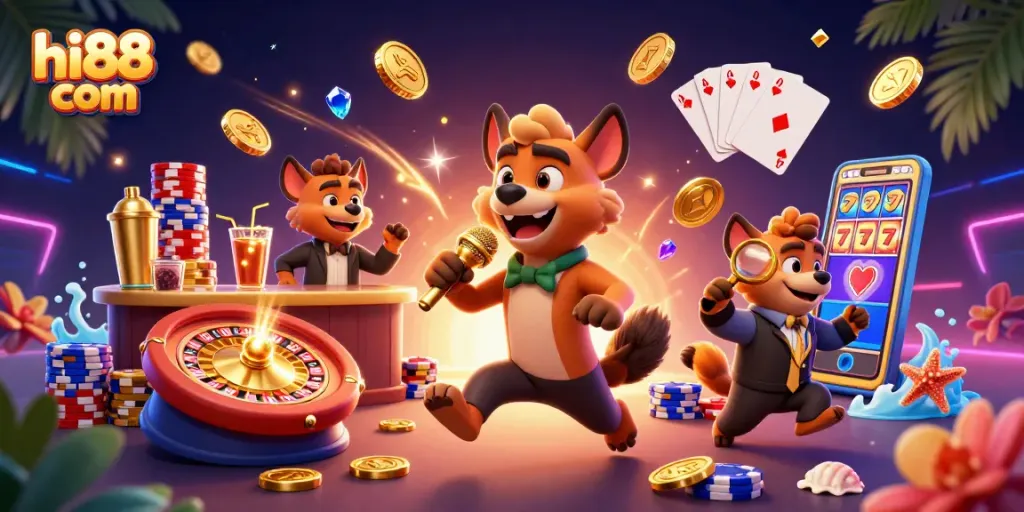 Experience excitement at hi88 com with vibrant casino hyenas and a thrilling atmosphere.