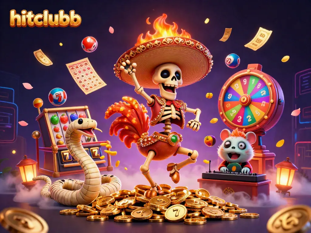 Experience thrilling jackpot celebrations at hitclubb with lively characters and vibrant casino elements.