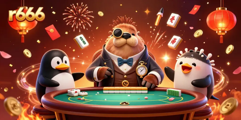 Experience the thrilling r666 poker game with animated characters in an underwater casino scene.