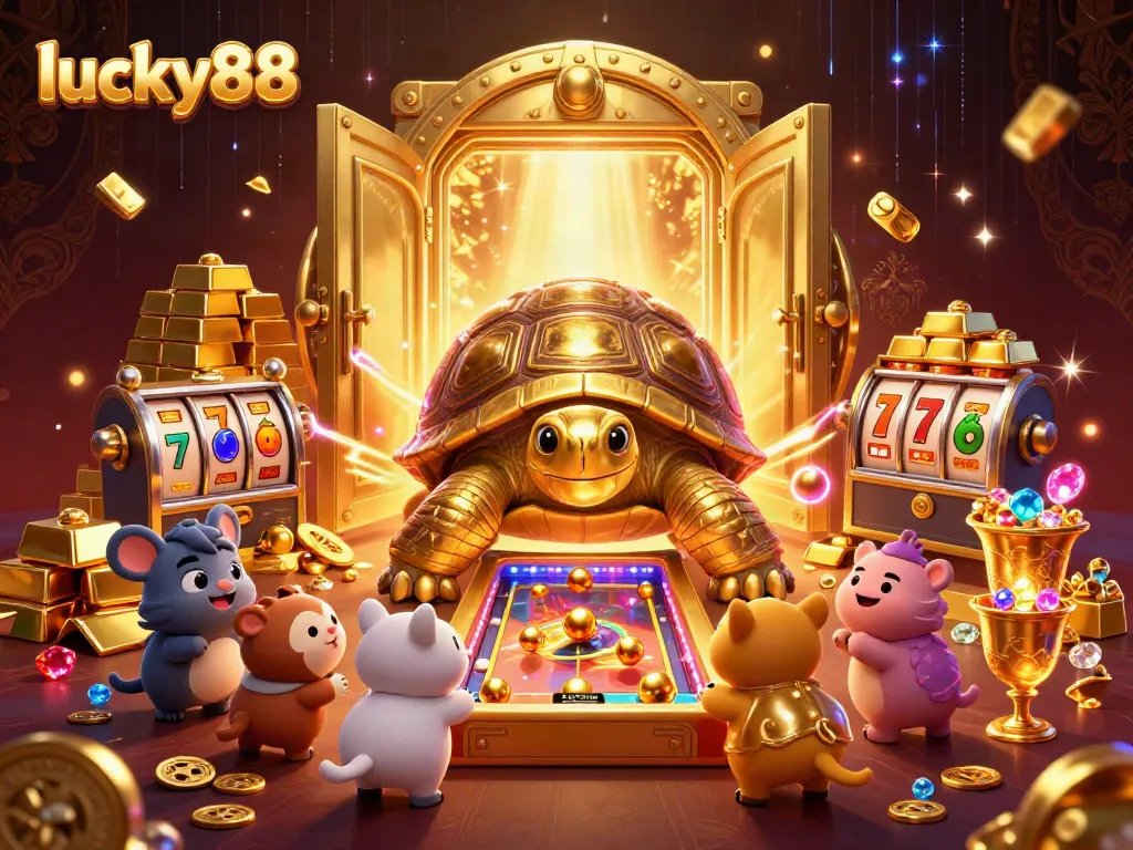 Engage in thrilling gameplay at lucky88 where a colossal tortoise and vibrant games create excitement.