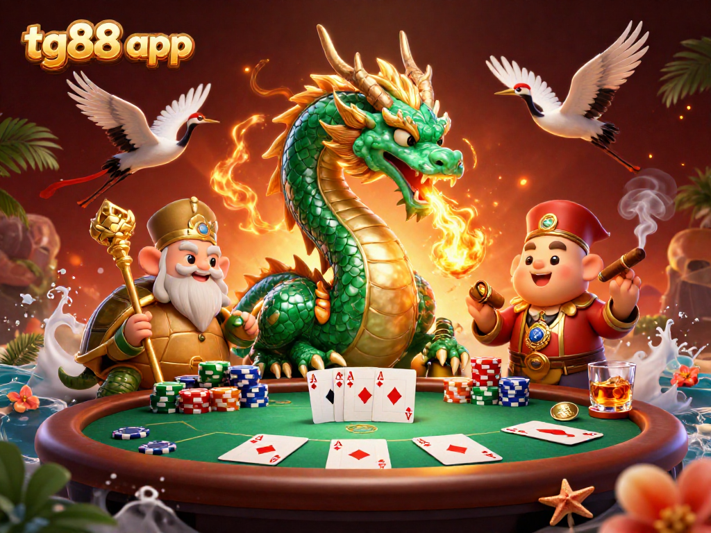 Experience the thrill of the tg88 app with a vibrant scene of gaming action and dynamic characters.