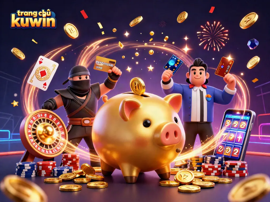 Experience the thrill of winning at trang chủ kuwin with a vibrant casino showdown featuring sumo wrestler and samurai.