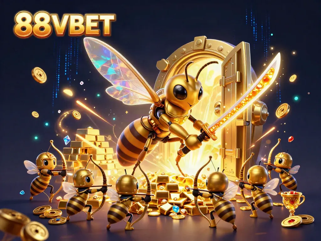 Experience thrilling gameplay at 88VBET with golden treasures and vibrant 3D characters in dynamic casino action.