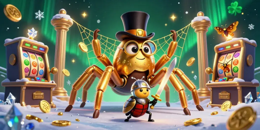 Experience the excitement of nbet's casino world with vibrant characters and stunning gold effects.