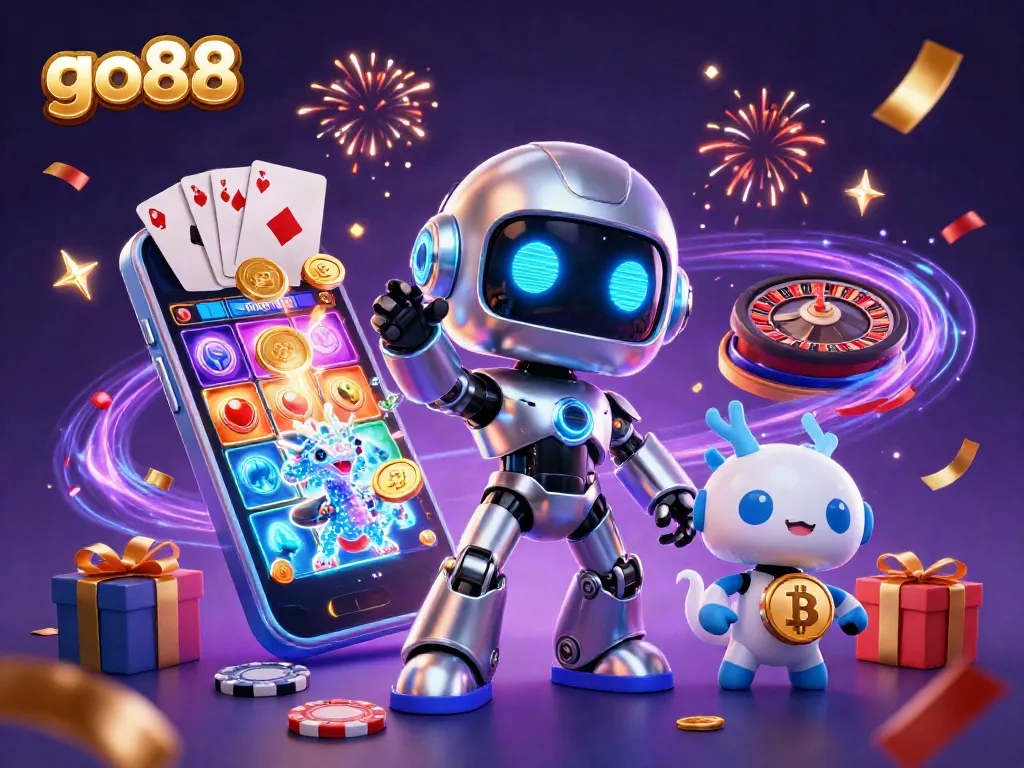 Go88 mang đến trải nghiệm cá cược công bằng với robot kim loại và rồng AI