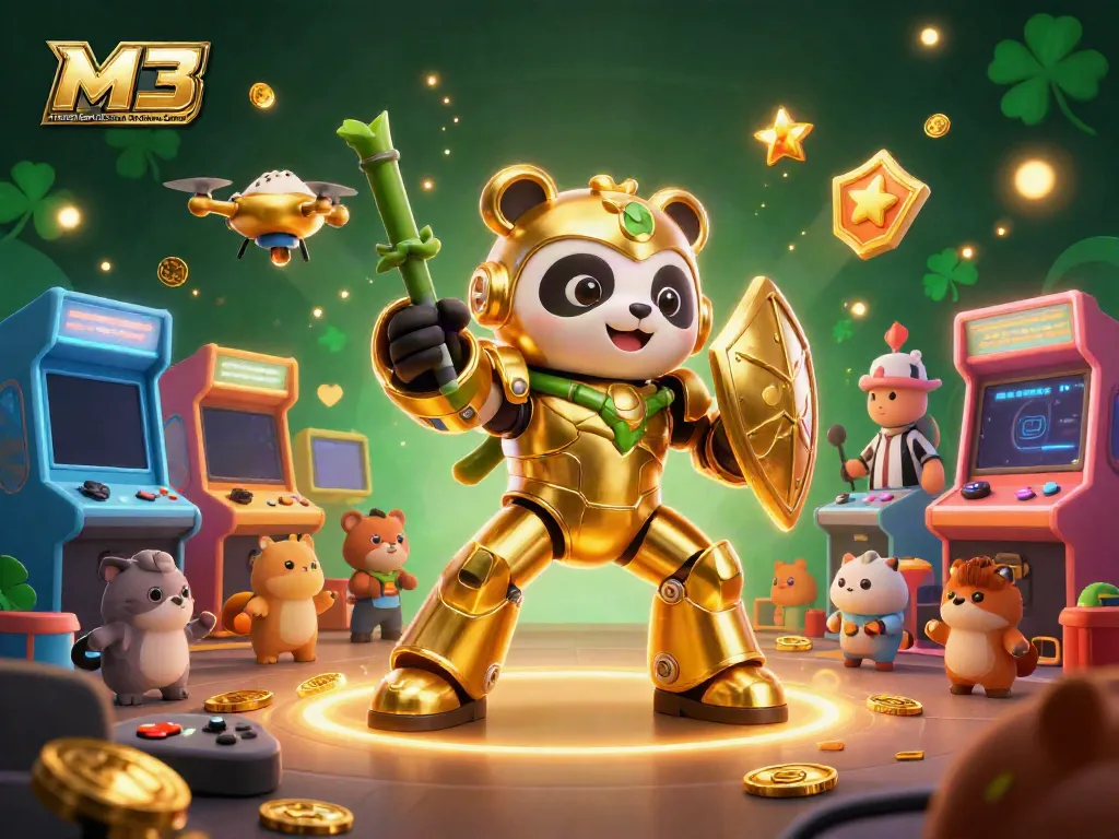 Experience Trusted Esports Betting at M3 Online Casino with a vibrant 3D illustration depicting energetic gameplay.
