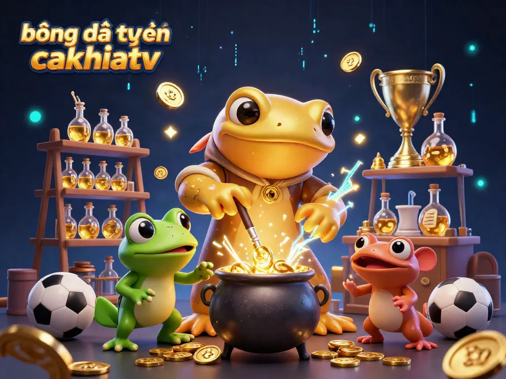 Experience exciting sports betting with bóng đá trực tuyến cakhiatv in a dynamic 3D illustration