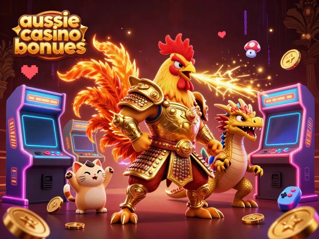 Enjoy winning with the latest aussie casino bonuses in an exciting 3D illustration.