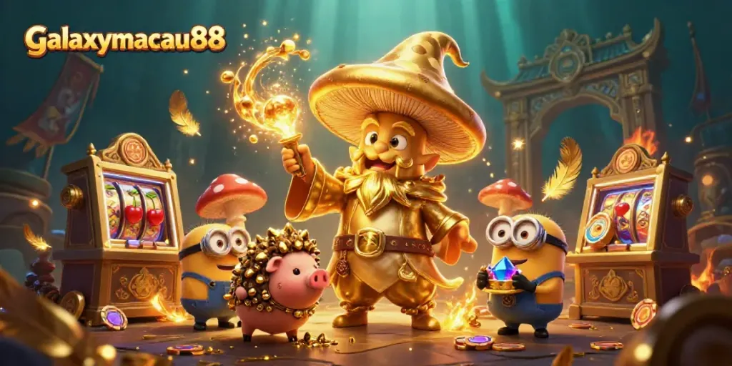 Engage in exciting gameplay at galaxymacau88 with vibrant 3D characters and casino elements.